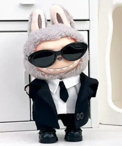 For 17 cm Ropa labubu v1/v2/v3 baby clothes outfit cool suit sunglasses suit doll doll wearing for labubu accessories