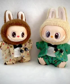 17cm Labubu I II Idol Dolls Clothes Pendant Labubu Dot Trend Suit Sit Labubu Lila Dress-up Baby Clothes Dress AccessorieS