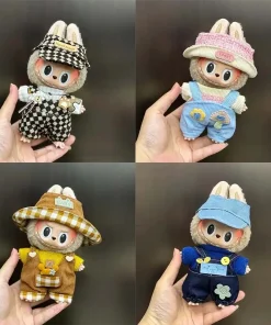 Doll Clothes For 15/17cm Labubu DIY Dress Up Toys for Children Labubu Doll Clothes Overall Suit Labubu Outfit Doll Accessories R