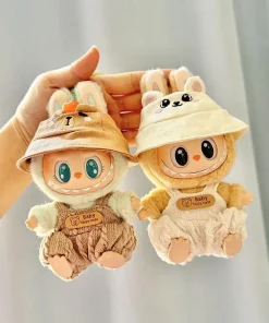Mini Plush Doll'S Clothes Outfit Accessories For Korea Kpop Exo Labubu Idol V1 V2 bubble overalls hat Clothing Gift