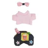 17cm Labubu Hanging Doll Outfit - French Fries & Coffee Overalls Set, Cute Bag Charm