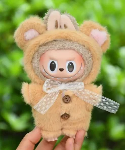 Labubu Doll Clothes 2025 New 17cm Plush Bear Jumpsuit Fashionable Cute Set Plush Doll Clothes Change Accessories Casual And Cool