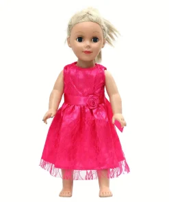 Red sleeveless dress doll clothes suitable for 18-inch American dolls. (does not include dolls and shoes.) Skirt costume.