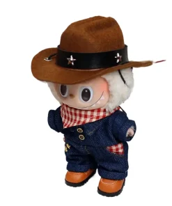 Ropa Labubu 17cm Labubu Doll Cowboy Style Doll Clothes Set Doll Decoration Accessories