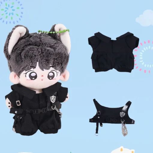 Cotton Dolls Clothing 10CM Plush Doll Clothes Korean Style 2-Piece Set Fashionable Handsome Doll's Clothes Hot Sale in Korea