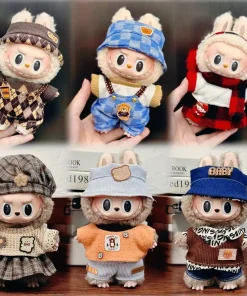 (Cloth Only) 17cm Labubu Doll Clothes Capybara Cos Suit Stylish Clothing Set Dolls Accessories For Labubu V1 V2 V3 Outfit