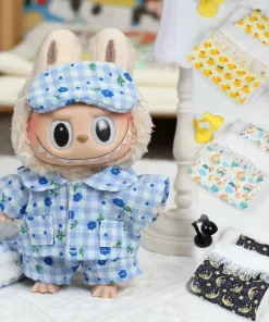 17cm Labubu Clothing Plush Doll's Clothes The Monsters Outfit Accessories DIY Kid Gift Pajamas And Bedding EJ14G