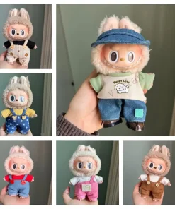 Mini Plush Doll'S Clothes Outfit Accessories For Korea Kpop Exo Labubu Idol Top overalls set Clothing Gift