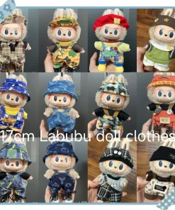 Only Clothes Labubu Baby Clothes Vinyl Doll Set 17cm Cute Doll Change Casual Set Skirt Plush Clothes Cute And Fashionable Set