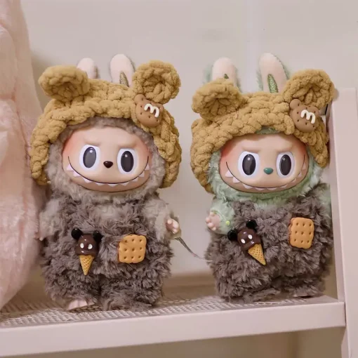 17cm Mini Labubu Clothes Plush Labubu Doll'S Clothes Accessories Plush Cartoon Animal Labubu Outfit Doll Accessories Custom