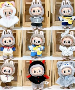 Only Clothes The Labubu Cute And Fashionable Set 17cm Vinyl Figurine Changed  Clothes Accessories Pendants Plush Cape Causal
