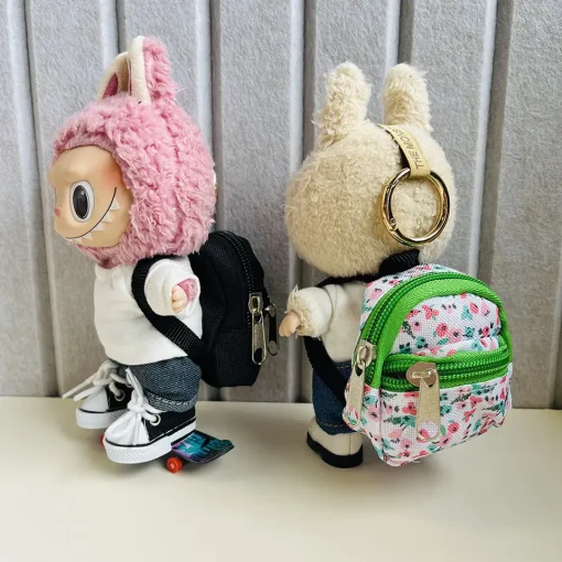 17cm Labubu Doll Outfits Designer Fashion Labubu Clothes Outfit Luxury Hats Bag Labubu Outfit Cute Accessories Custom