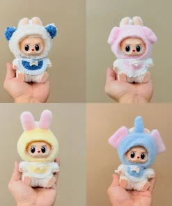 labubu sitting party v2 cute doll clothes diy dress plush toy macaron clothing accessories kids gifts
