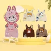17cm Mini Doll Labubu Outfits Accessories Set Labubu Doll Clothes Fashion Overalls Fisherman Hat Labubu Accessorie Custom 2
