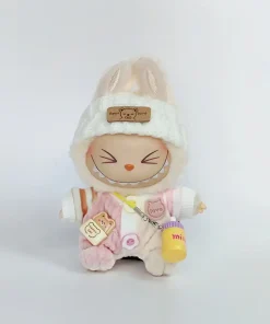 Adorable 17cm Labubu Doll Overalls Set - Kpop Fashion DIY Mini Clothes for Idol Plush Dolls (Perfect Gift for Fans!