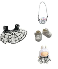 Doll Clothes Outfit Accessories Labubu Clothes Designer  Dress Set for 17CM Clothing Girl Gift Labubu V2 V1 DIY Mini Dolls