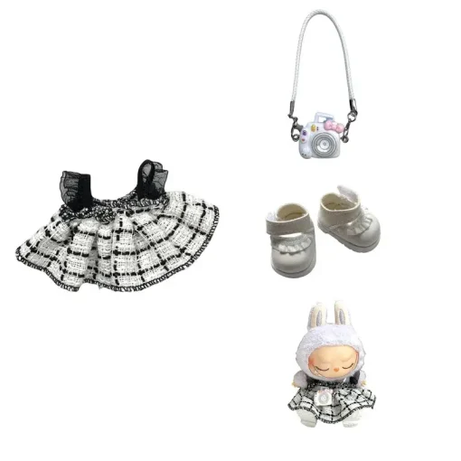 Doll Clothes Outfit Accessories Labubu Clothes Designer  Dress Set for 17CM Clothing Girl Gift Labubu V2 V1 DIY Mini Dolls