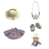 For 17cm Labubu Plush Doll Skirt- Adorable Skirt Set for DIY Clothes Accessories Gift 2
