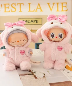 Labubu Doll Clothes Baby Penguin Onesie Labubu I II Idol Dolls 15/17cm Plush Doll'S Clothes Sitting Party Accessories