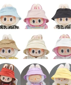 Doll Hat for Dollhouse Miniature 17cm Labubu Color Match Hat Kawaii Cute Doll Accessories Kids Girls Toys