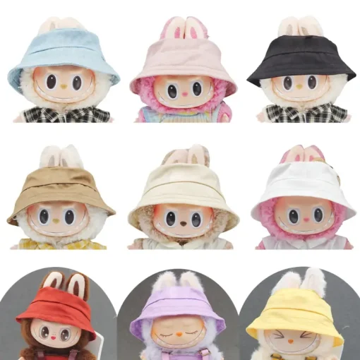 Doll Hat for Dollhouse Miniature 17cm Labubu Color Match Hat Kawaii Cute Doll Accessories Kids Girls Toys