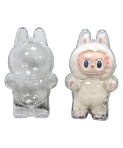 Transparent Protective Cover for Labubu Monster Toy Elf Doll Cover Storage Box Cute Elf Plushie Display Cover for Party Dolls