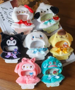 Labubu Kawaii Cape Skirt Suit Sitting Party Hello Kitty Kuromi Clothes Monsters Vinyl Labubu Outfit Clothing Hat Accessory Gift