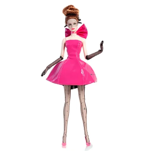 32cm Supermodel Doll Clothes Suit European Fashion Patent Leather Dress Purple Red Princess Skirt  Accessories Set Girl DIY Gift