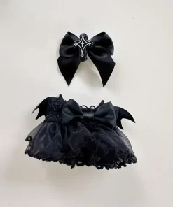 Cute Mini Plush Doll'S Clothes Accessories Labubu Idol Dolls Dark Devil Sling Dress Xmas Sitting Party Clothing Collection Gifts