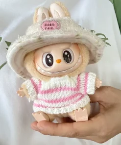 For Labubu'S Clothes Striped sweater outfit Match with hat pendant Can match according to your preferences Labubu Accessories