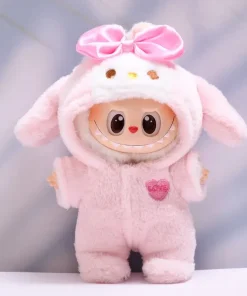 Labubu Doll Clothes Baby Penguin Onesie Labubu I II Idol Dolls 15/17cm Plush Doll'S Clothes Sitting Party Accessories
