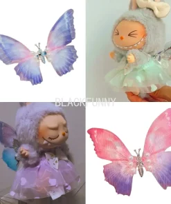 15/17cm Labubu Elf Costume Butterfly Wings and Tulle Skirt Doll Clothes Replacement