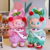 For 3.0 labubu V1 V2 V3 Checked Cherry Skirt set for Ropa labubu doll outfit Accessories