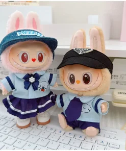 17cm Mini Labubu Clothes Plush School Uniform Labubu Outfit Luxury Dress Accessorie Designer Doll Clothe Accessories Custom