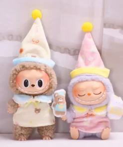 Adorable Bear Costume Set With Clothes And Hanging Ornaments For Dolls Cute Labubu Sleepwear Replacement Clothing For Toys