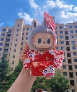 Beautiful Japan Kimono 15cm Labubu Idol Dolls Clothes Accessories Korea Kpop Exo Clothing Hoodie Plush Doll's Clothes