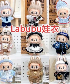 Labubu Doll Clothes 17cm Plush Plush Toy Cute And Fashionable Set Vinyl Plush Toy Plush Clothing Trendy Fashionable Accessories