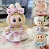 Bear Overalls for 17cm Labubu Dolls Adorable Baby Clothes and Accessories 2