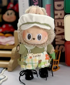 Only Clothes17 Cm Labubu Baby Clothing Cute Sitting Party Labubu Overalls Toys Clothes Doll Costumes Holiday Gifts Children
