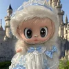 New 38cm Labubu Vinyl Dolls Summer Princess Dress Toy Soft Cloth Dolls Bag And Dolls Clothes Trendy Playtime Accessories