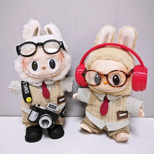 Labubu Doll Clothing Set V1/V2/V3 15cm/17cm Pullip Doll Clothes with Headphones  Camera Accessories for Doll Enthusiasts