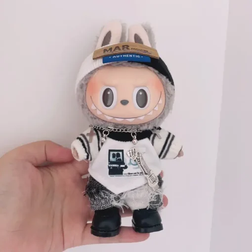 Only Clothes 2025 New Fabric Fabric Clothes 17cm Vinyl Doll Clothes Trendy Men'S Street T-Shirt Pants Set Fashionable And Cute