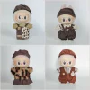 Clothes only] First andsecondgeneration Labubu clothes pendant Labubu sitting baby clothes leather clothes urban letter overalls 2