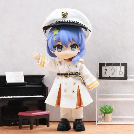 Ob11 Doll Skirt Style Uniforms Coats Clothes Doll Military Overcoat With Belt For Obitsu11 17cm Doll Clothes Doll Accessories