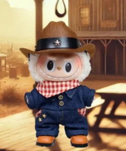 17cm Labubu Doll Cowboy Style Doll Clothes Set Doll Decoration Accessories Labubu Ropa