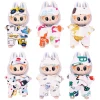 For 15-17cm Labubu Doll Clothes Dress Cute Floral Print Spaghetti Strap Dress Plush Stuffed Labubu Doll Accessories Girl’s Toys 3