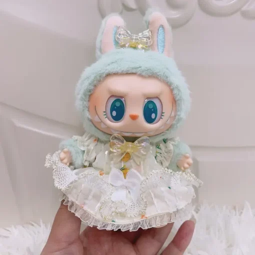 Only Clothes Labubu 2025 New Doll Dress Gold Thread Dress Vinyl Doll Dress Fashionable Cute And Beautiful Set Dress Accessories
