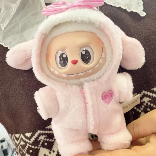 Labubu Doll Clothes Baby Penguin Onesie Labubu I II Idol Dolls 15/17cm Plush Doll'S Clothes Sitting Party Accessories