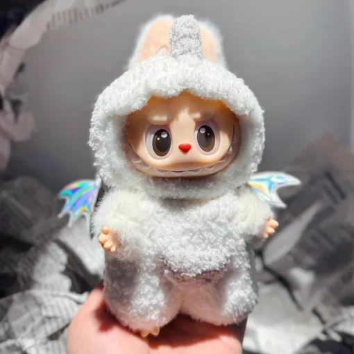 Labubu Vinyl Doll Pendant Macaron Wa Clothing Pulley Cloth Generation Standing Angel Handmade Clothes Replacement Only Clothes