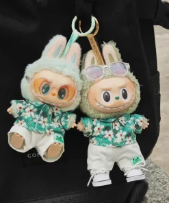 15/17cm Labubu Summer Outfit Beach Shirt Set for Ropa Labubu Doll Clothes Accessories